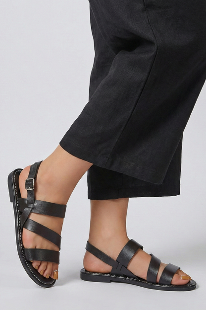 Jessica | Women’s Minimalist Double Strap Flat Sandals