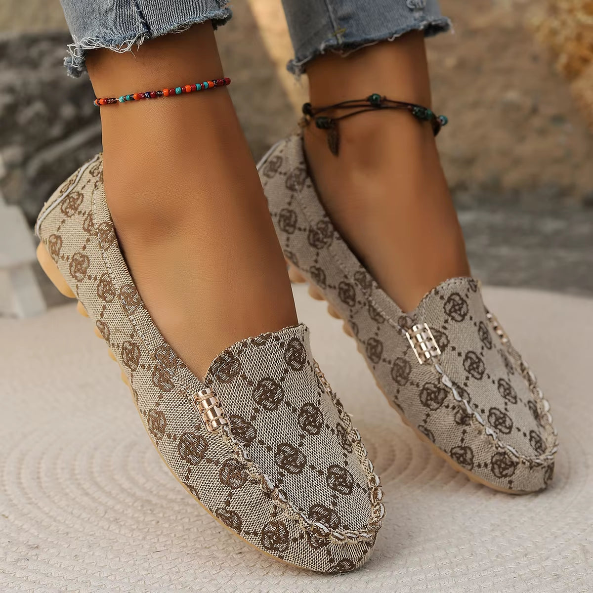 Talia | Women’s Denim Slip-On Flats