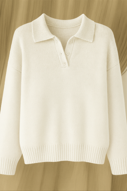 Zabrina | Women’s Knitted Pullover Polo Sweater