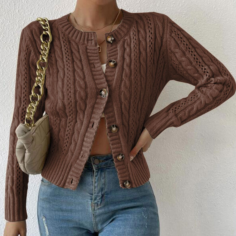 Susan | Women’s Textured Knit Button-Front Cardigan