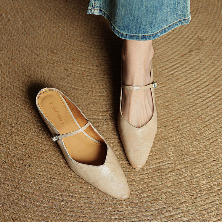 Corinne | Women’s Genuine Leather Slip-On Orthopedic Mules