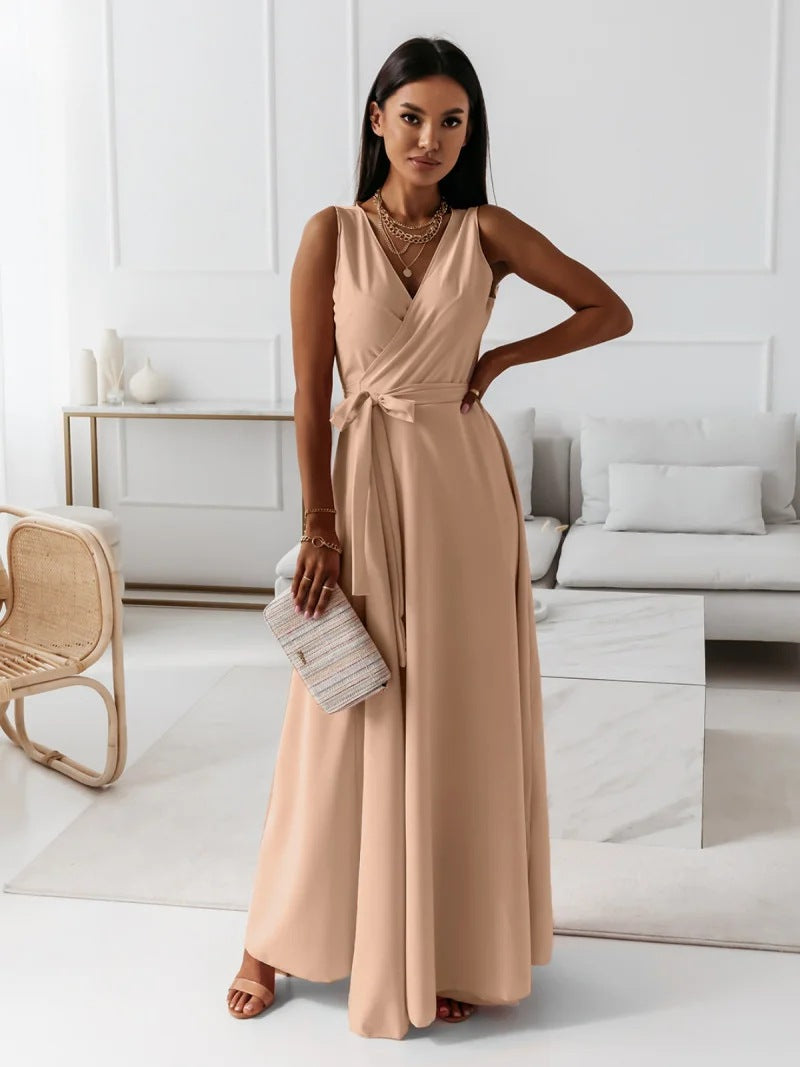 Elise | Women’s Wedding Guest Wrap Maxi Dress with V-Neck