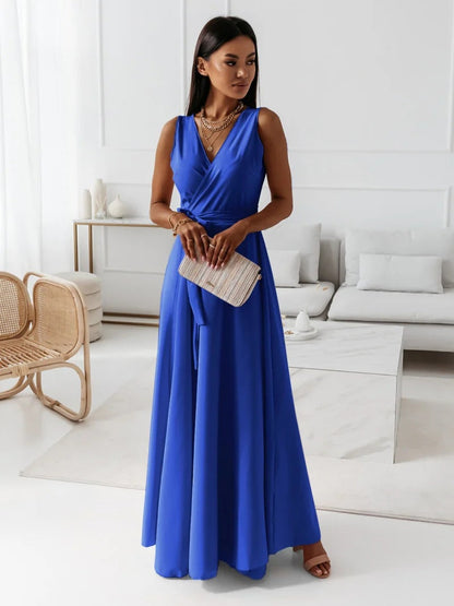 Elise | Women’s Wedding Guest Wrap Maxi Dress with V-Neck