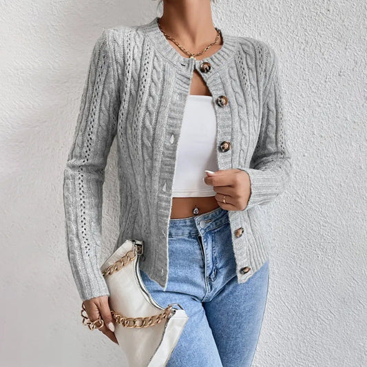 Susan | Women’s Textured Knit Button-Front Cardigan