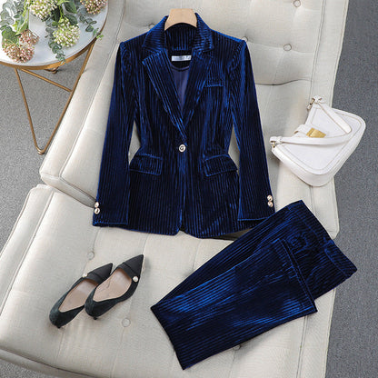 Kylene | Women’s Casual Tailored Suit Set with Long Blazer