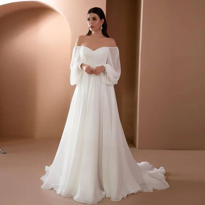 Isadora | Women’s Off-Shoulder Maxi Dress for Wedding Guests