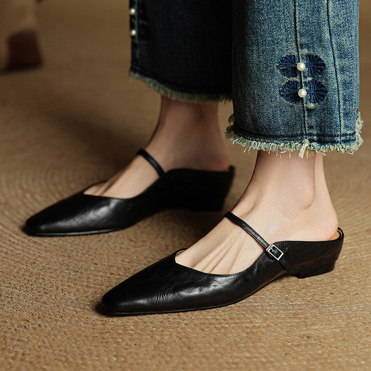 Corinne | Women’s Genuine Leather Slip-On Orthopedic Mules