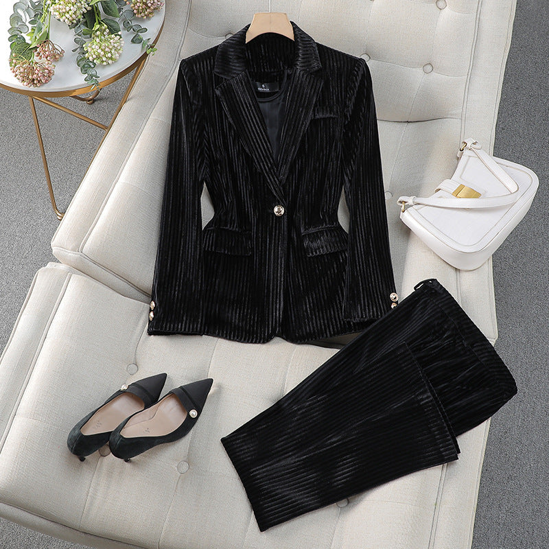 Kylene | Women’s Casual Tailored Suit Set with Long Blazer