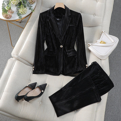 Kylene | Women’s Casual Tailored Suit Set with Long Blazer