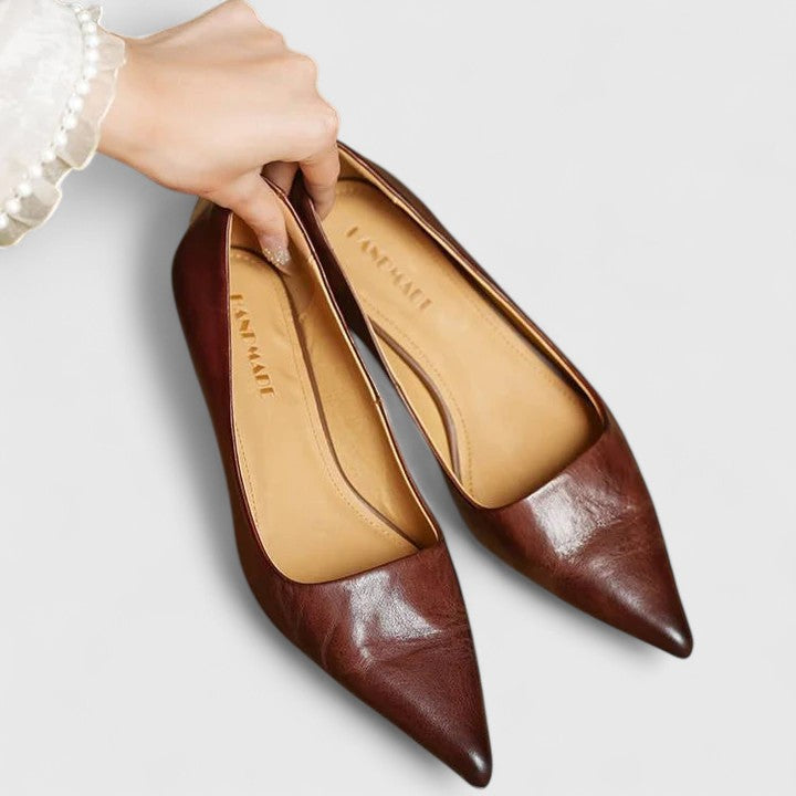 Velmira | Women’s Pointed Toe Kitten Heel Pumps