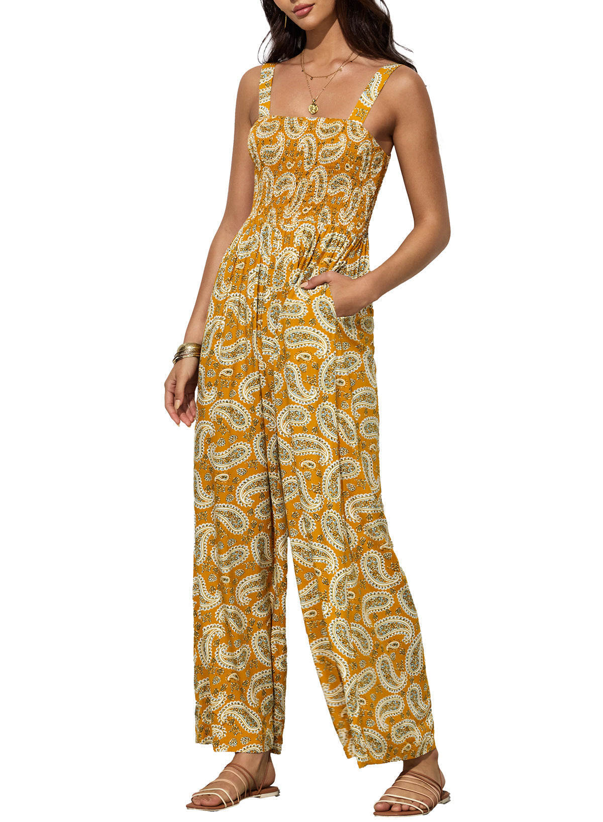 Lavinia | Women’s Elegant Spring Floral Wide-Leg Jumpsuit