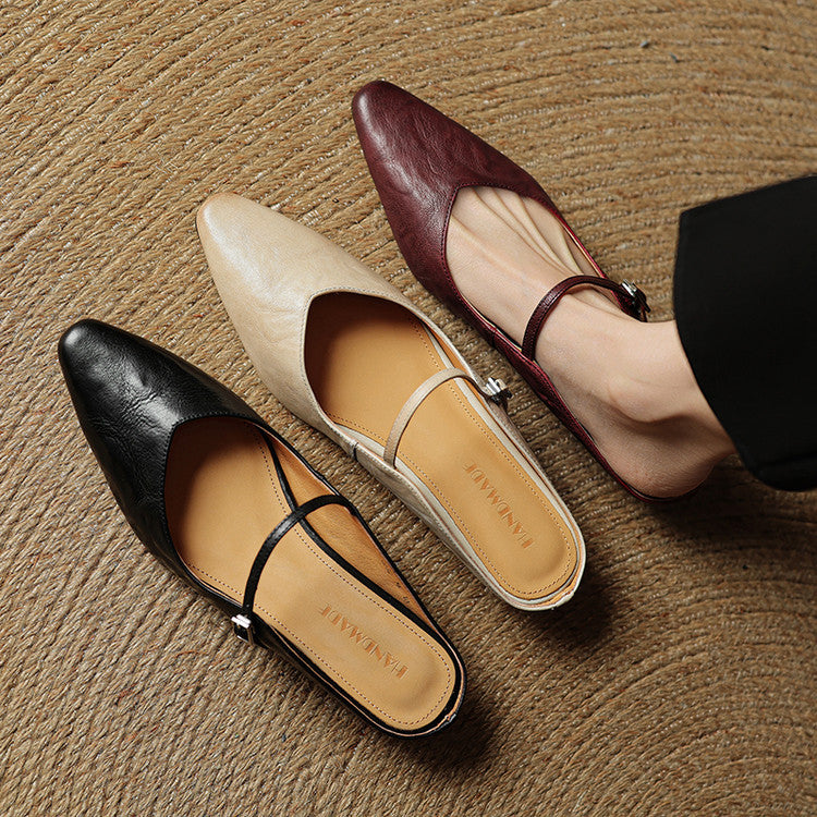 Corinne | Women’s Genuine Leather Slip-On Orthopedic Mules