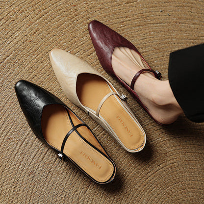 Corinne | Women’s Genuine Leather Slip-On Orthopedic Mules