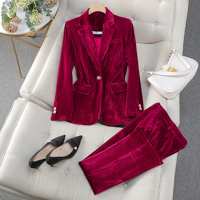 Kylene | Women’s Casual Tailored Suit Set with Long Blazer