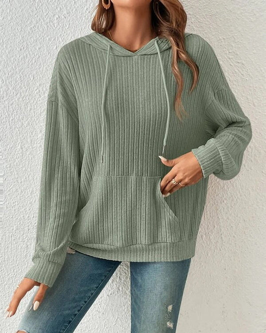 Selena | Women’s Cozy Ribbed Knit Hoodie with Relaxed Fit