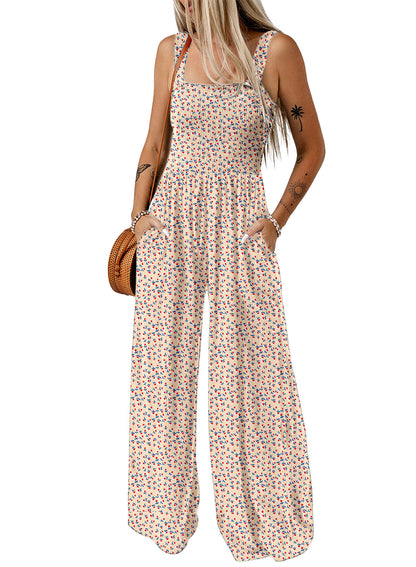 Lavinia | Women’s Elegant Spring Floral Wide-Leg Jumpsuit