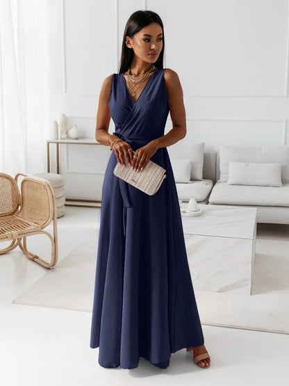 Elise | Women’s Wedding Guest Wrap Maxi Dress with V-Neck