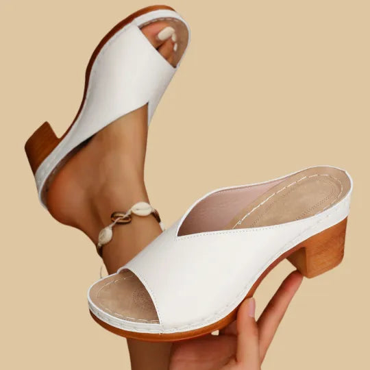 Joliet | Women’s Orthopedic Chunky Heel Slide Sandals