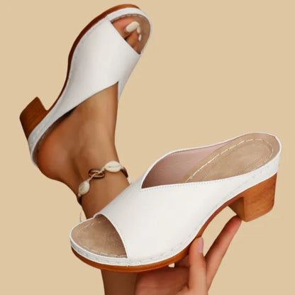 Joliet | Women’s Orthopedic Chunky Heel Slide Sandals