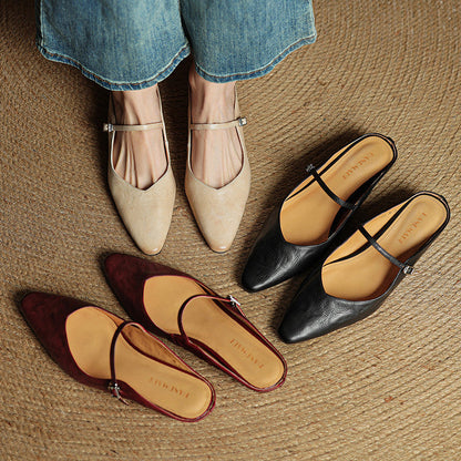 Corinne | Women’s Genuine Leather Slip-On Orthopedic Mules
