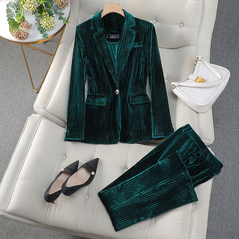 Kylene | Women’s Casual Tailored Suit Set with Long Blazer