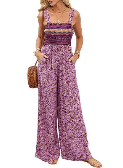 Lavinia | Women’s Elegant Spring Floral Wide-Leg Jumpsuit