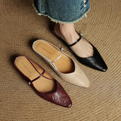 Corinne | Women’s Genuine Leather Slip-On Orthopedic Mules