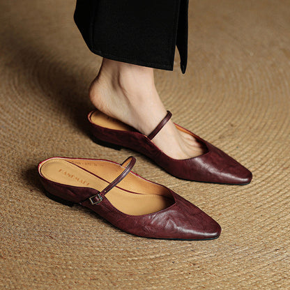 Corinne | Women’s Genuine Leather Slip-On Orthopedic Mules