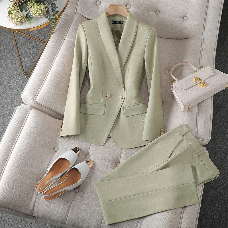 Amelia | Women’s Elegant Warm Blazer & Trousers Set