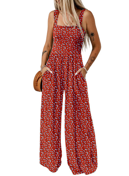 Lavinia | Women’s Elegant Spring Floral Wide-Leg Jumpsuit