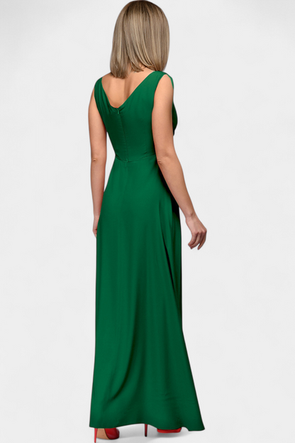 Juliette | Women’s Elegant V Neck Maxi Dress with Slit