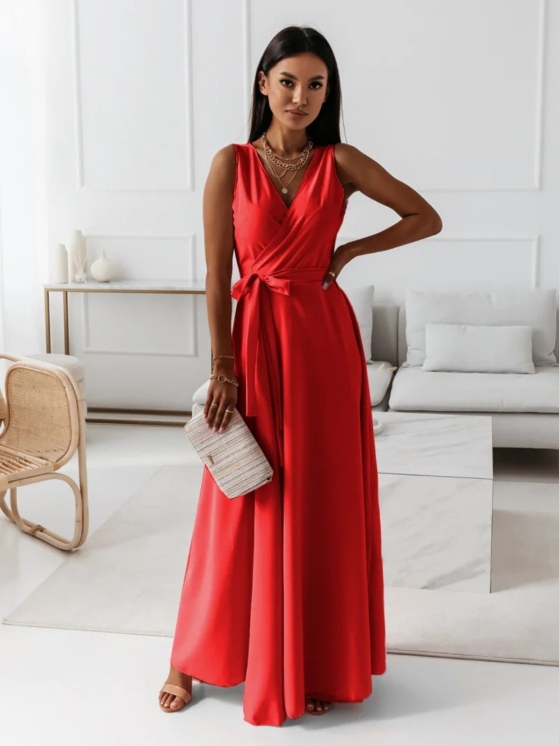 Elise | Women’s Wedding Guest Wrap Maxi Dress with V-Neck