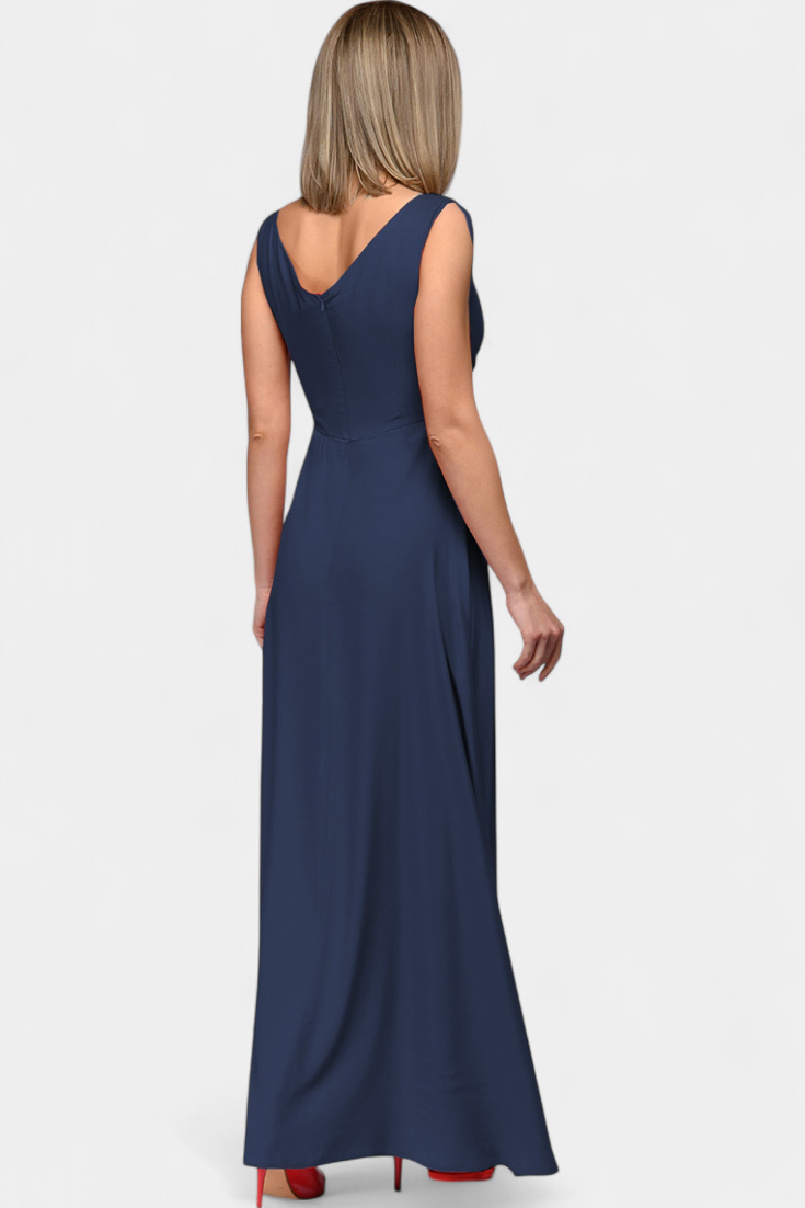 Juliette | Women’s Elegant V Neck Maxi Dress with Slit