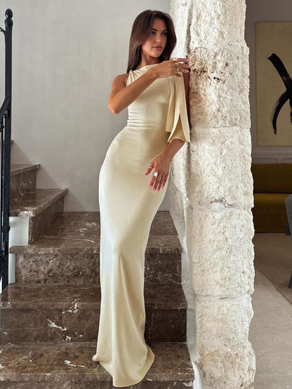 Violetta | Women’s One-Shoulder Bodycon Maxi Dress