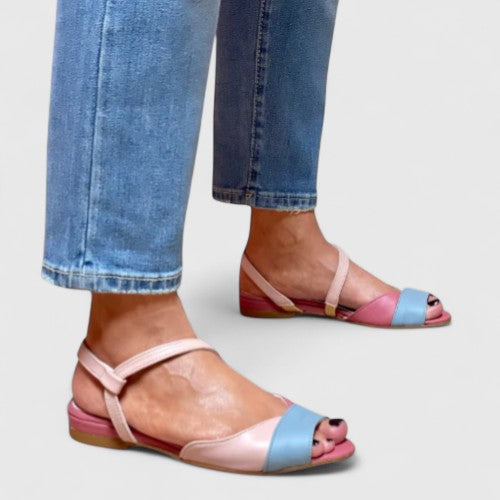 Aveline | Women’s Elegant Colorblock Flat Sandals