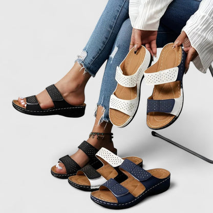 Aire | Women’s Orthopedic Double Strap Wedge Sandals