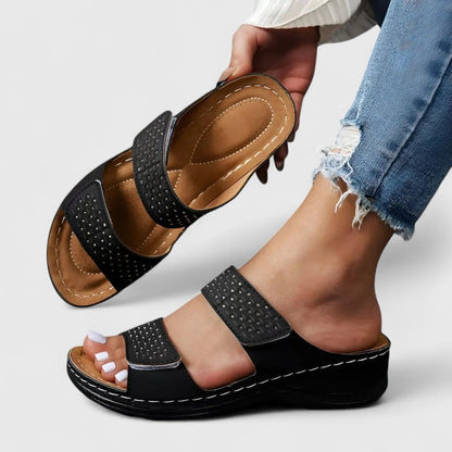 Aire | Women’s Orthopedic Double Strap Wedge Sandals