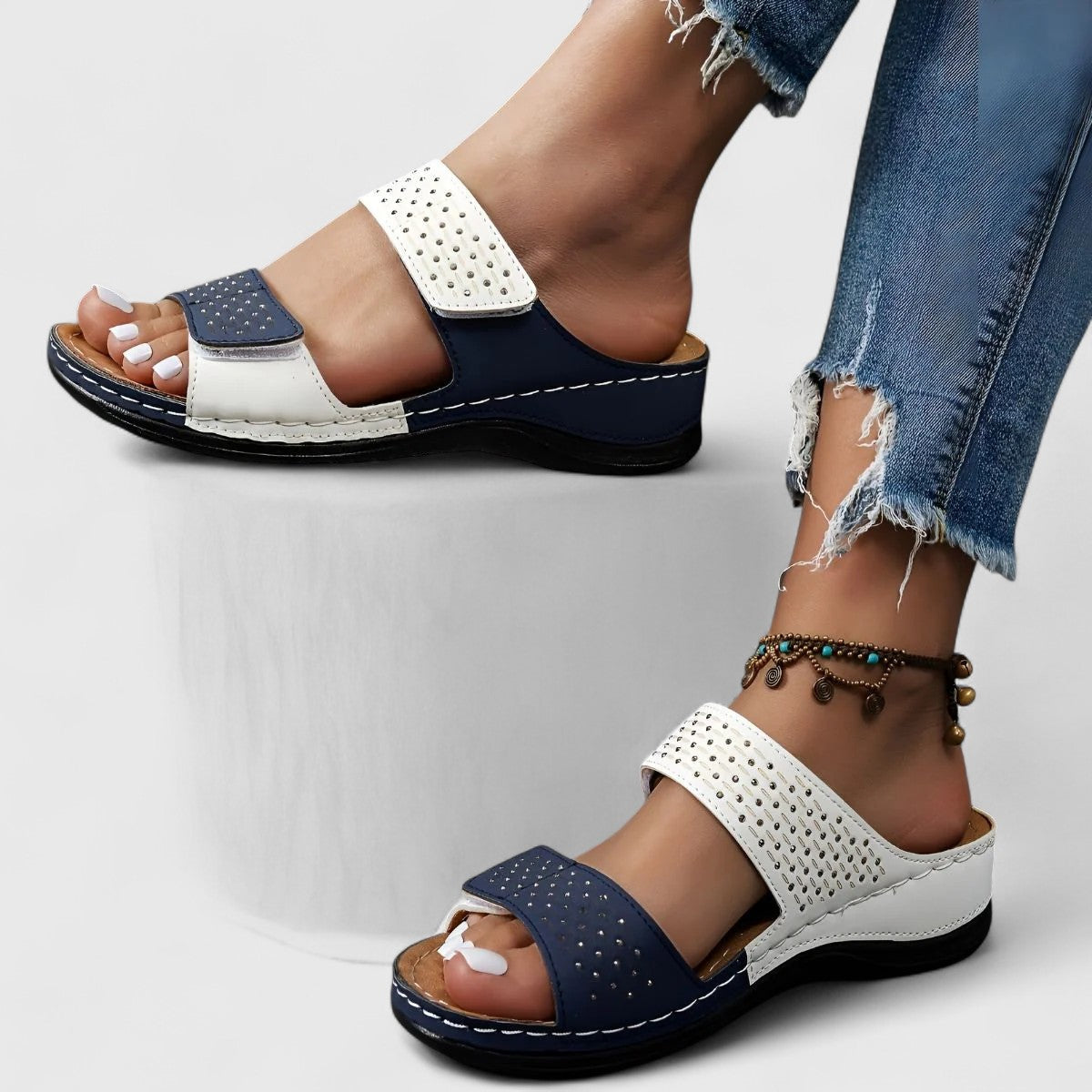 Aire | Women’s Orthopedic Double Strap Wedge Sandals