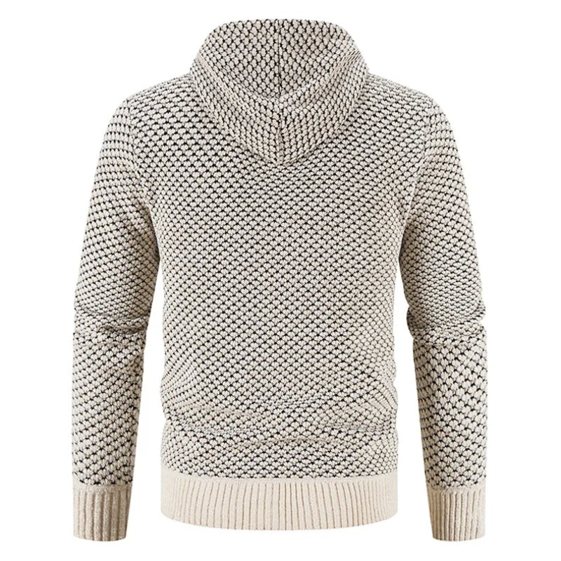 Stephen | Men’s Patterned Zip-Up Hooded Jacket
