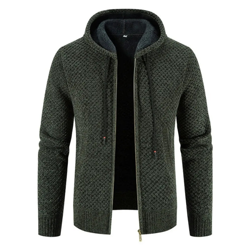Stephen | Men’s Patterned Zip-Up Hooded Jacket