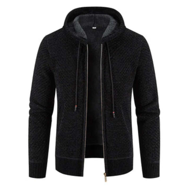 Stephen | Men’s Patterned Zip-Up Hooded Jacket