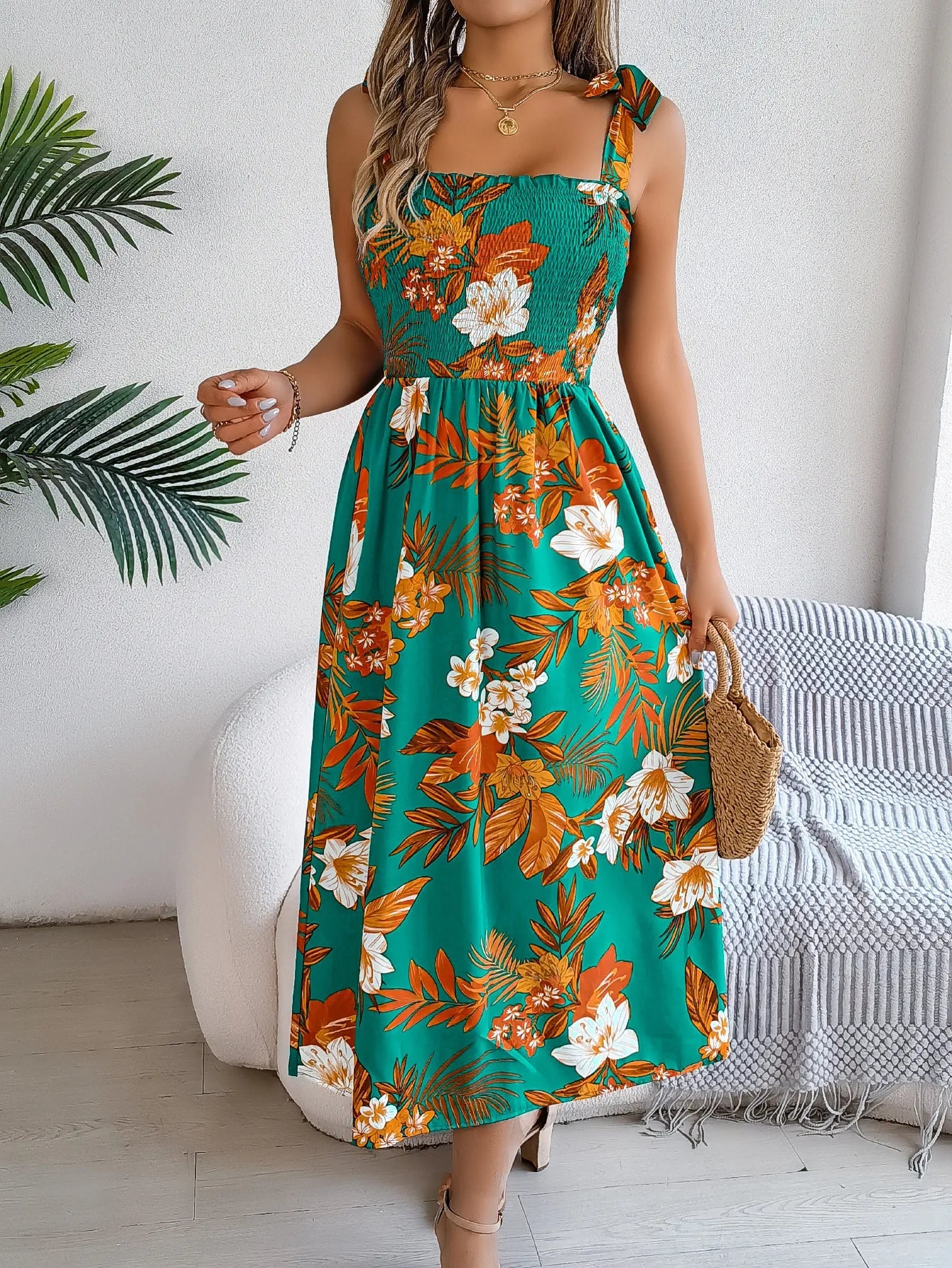 Brianna | Women’s Floral Spring  Dress with Flowy Fit