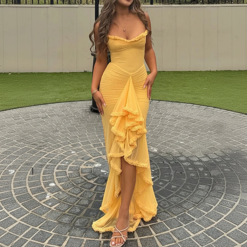 Savannah | Women’s Strapless Ruffle Wedding Guest Dress