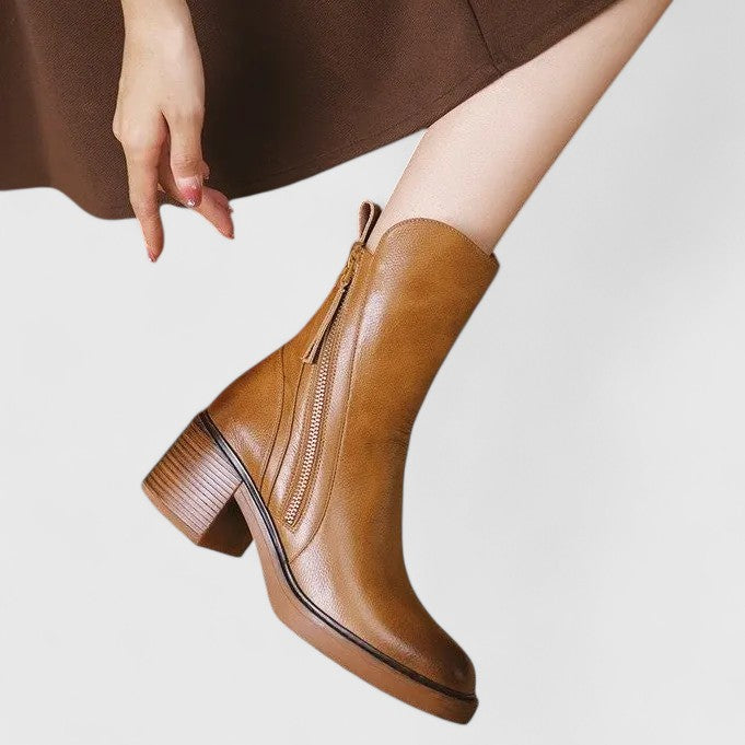 Briony | Women’s Elegant Leather Ankle Boots