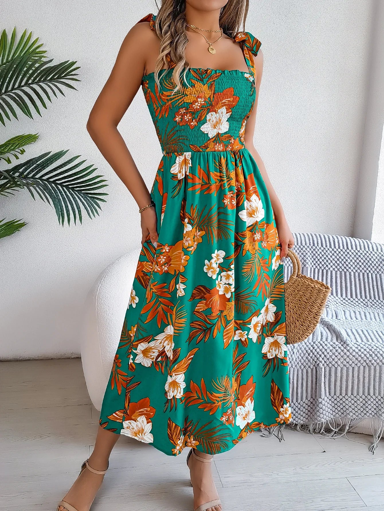 Brianna | Women’s Floral Spring  Dress with Flowy Fit