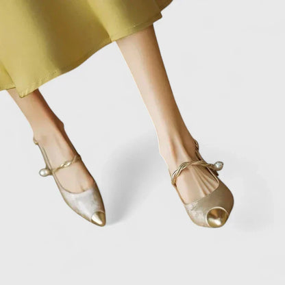 Odalyn | Women’s Elegant Pointed Toe Slingback Kitten Heels