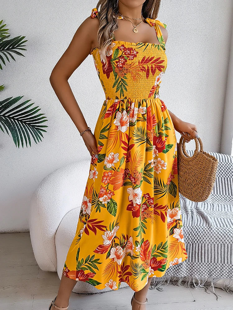 Brianna | Women’s Floral Spring  Dress with Flowy Fit
