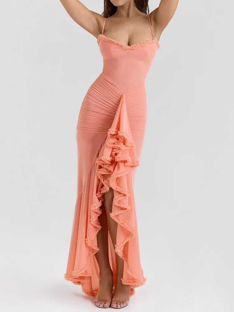 Savannah | Women’s Strapless Ruffle Wedding Guest Dress