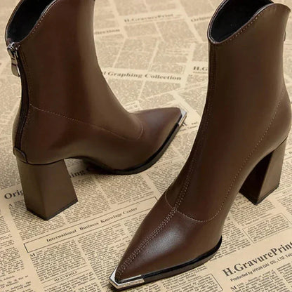 Reagan | Women’s Spring Pointed-Toe Heeled Ankle Boots