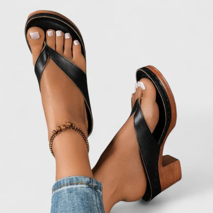 Allen | Women’s Orthopedic Toe Ring Block Heel Sandals